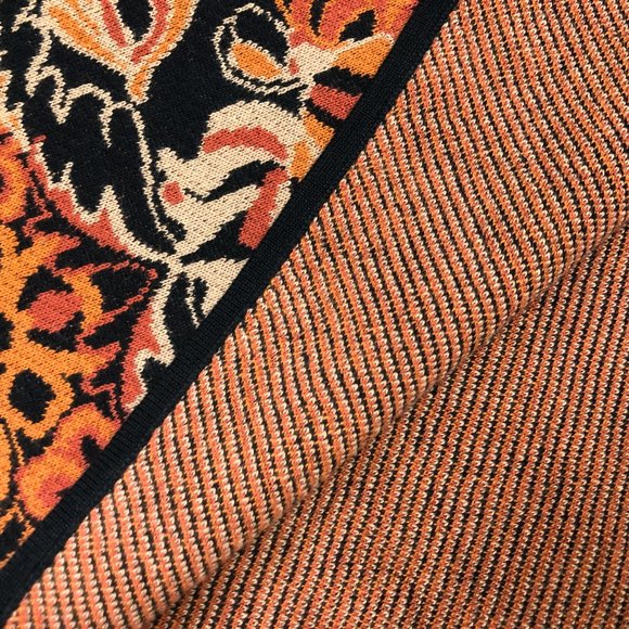 Susan Graver Long Knit Open Front Damask Pattern Knit Vest - Size MP - Picture 4 of 6